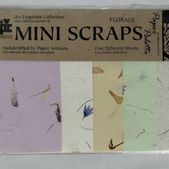 2 NEW Packs Provo Craft Mini Scraps Florals Paper Palette Scrapbooking - Picture 2 of 3